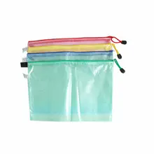 4 шт. сетчатая внутренняя желтая молния мешок файл пластиковый держатель