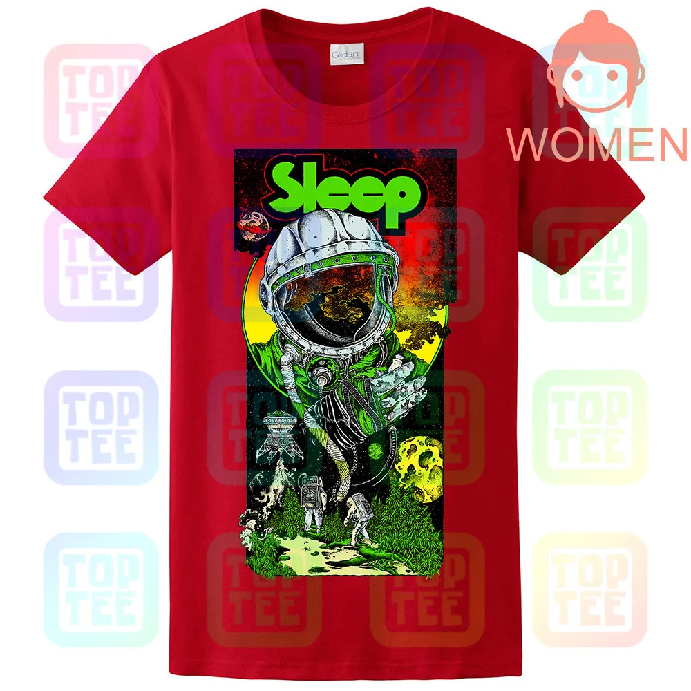 Футболка для сна Stoner Doom Metal Orange Goblin Electric Wizard Graphic Band Tee - Цвет: WOMEN-RED