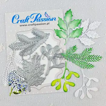 New christmas twigs Metal Cutting Dies Scrapbooking background craft Card Making Embossing Rectangular Pattern