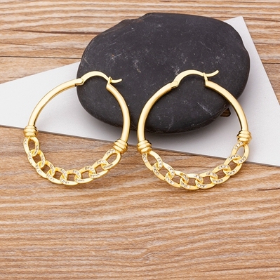 Arrival Big Circle Colorful Color Charm Bohemia Earrings Top Quality Copper CZ Jewelry For Female Party New Year Gift