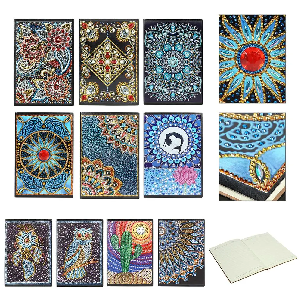 

DIY Creative Special Shaped Diamond Painting Notebook Diary Book 60 Pages A5 Notebook Embroidery Diamond Cross Stitch Craft Gift
