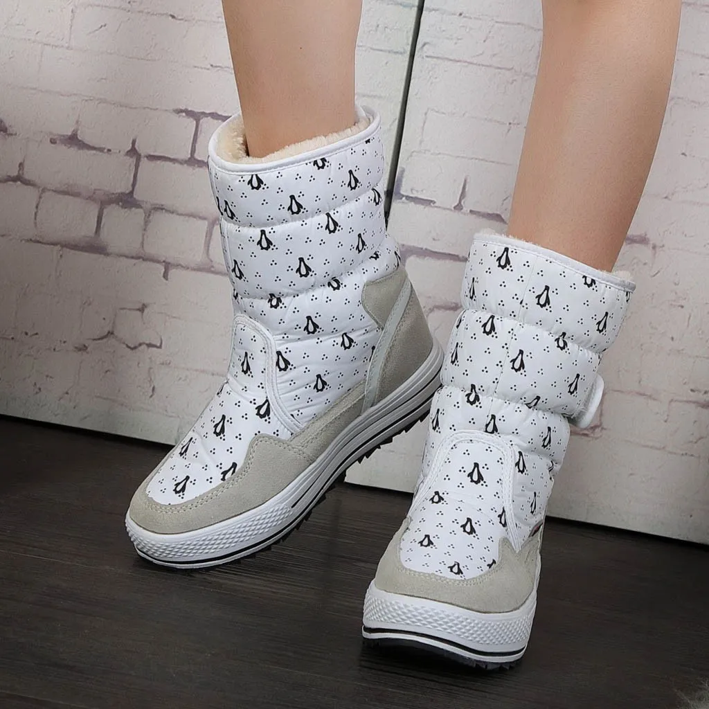 Классические женские зимние сапоги до середины икры Зимние полусапожки на