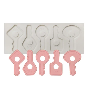 

5pc keys Silicone Molds Fondant Cakes Decorating Tools Silicone Mold Sugarcrafts Chocolate Baking Toosl For Cakes Gumpaste Form