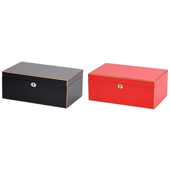 

Double Storage Box Can Put Ring Necklace Earrings Jewelry Flannel Storage Box Glasses Watch Display Box
