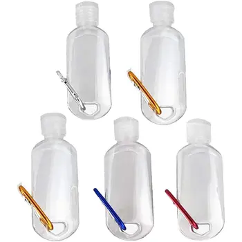 

Portable Key Chain Hook Refillable Hand Sanitizer Bottles Travel Containers Empty Plastic Bottles With Hook