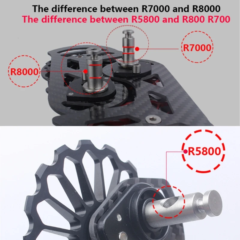 

M89D Bicycle Carbon Fiber Ceramic Rear Derailleur 17T Pulley Guide Wheel Accessories