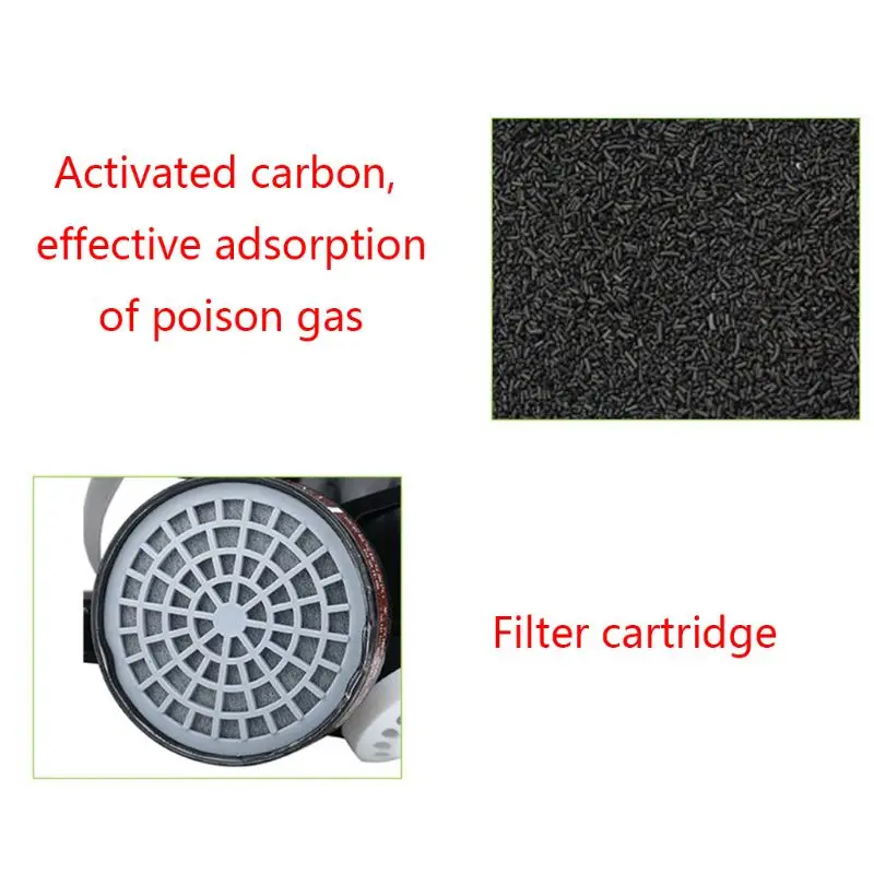 

1Set 9600A One Piece Full Face Respirator Dust Gas Mask for Painting Spary Smoke Fire Synthesis Protection