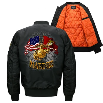 

Winter Printed Bomber Jackets Men Thick Warm Coats Man Zipper Stand Collar Clothing Big Size 4XL 5XL 6XL 7XL 8XL Oversize