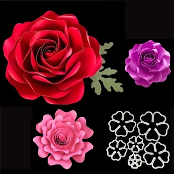 

Flower Cutting Dies 6pcs/set Metal Die Cut for DIY Scrapbooking Album Paper Decorative DIY Crafts Embossing Folder Cards Making