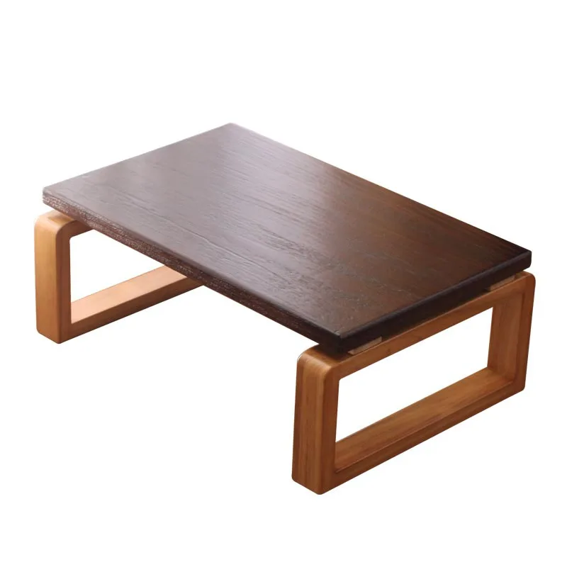 cheap H Wooden Bay Window Tea Table Coffee Table Japanese style Balcony Solid Wood Table Living Room Small Coffee Low Table Bedroom