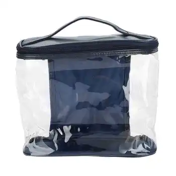 

Portable Makeup Bag Transparent Cosmetic Toiletry Container Case Organizer