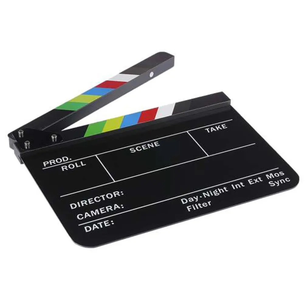 Director Video Scene Clapperboard Clapper Board Erase Director TV Movie Film Action Slate Clap Handmade Cut Prop