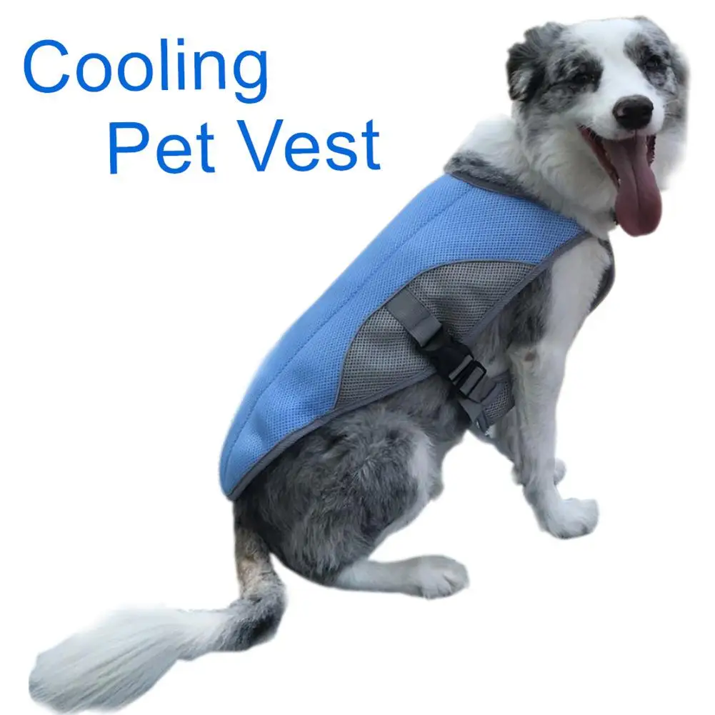 Летний охлаждающий жилет для домашних животных Heatstroke Предотвращение домашних собак жгут кулер куртка для прогулок на открытом воздухе бег альпинизм