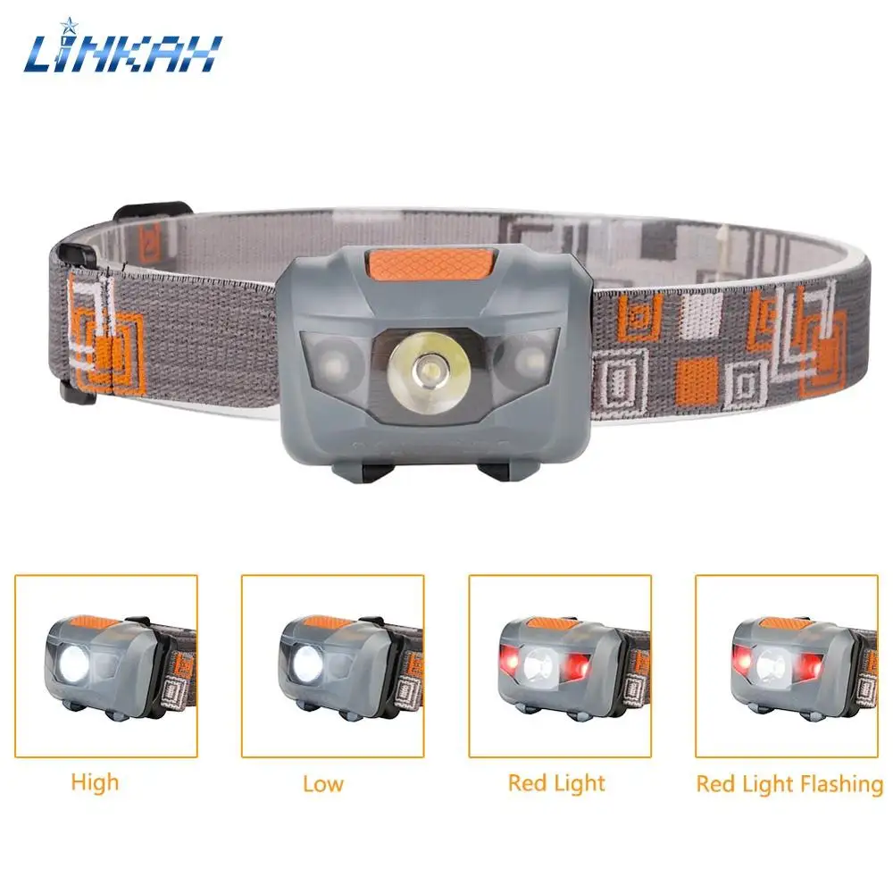 Mini CREE R3+2LED Headlamp 4 Modes Waterproof Headlight Head Flashlight For Outdoor Camping Night Fishing power by AAA battery | Освещение