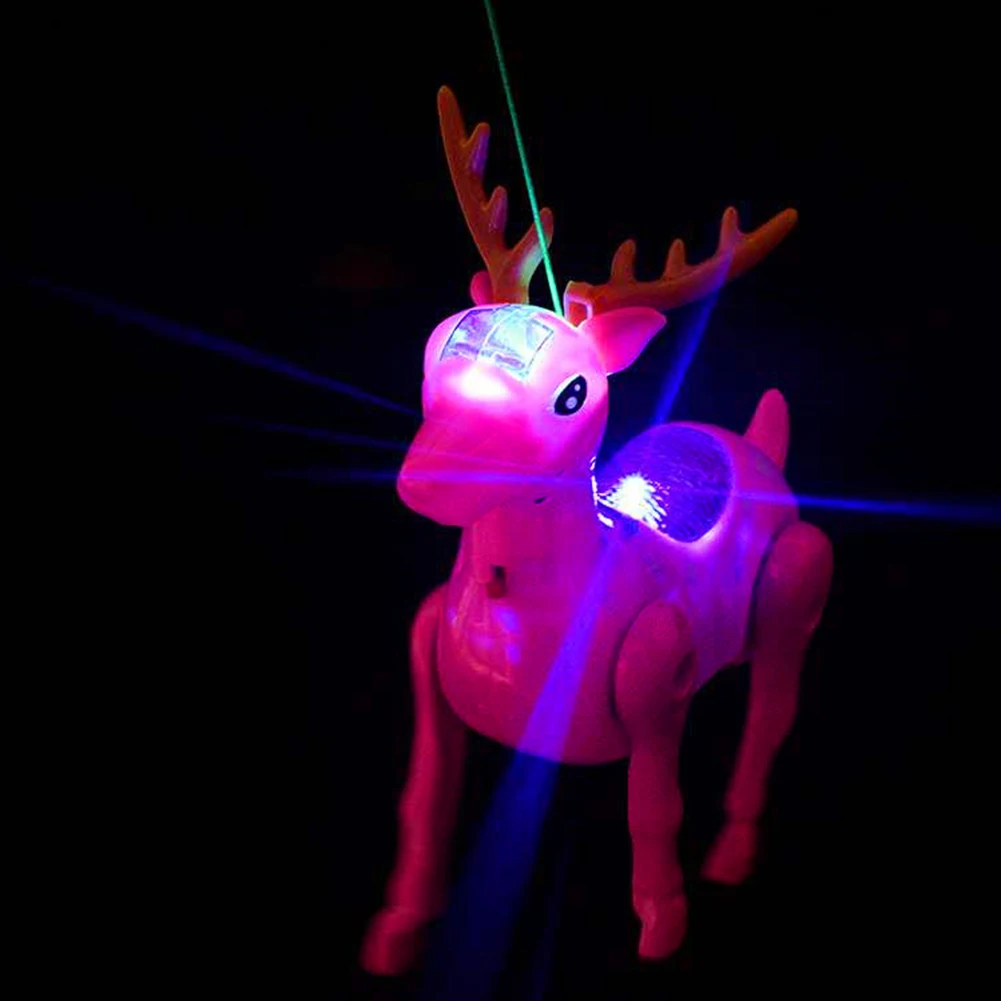 Electric Walking Musical LED Deer Animal Toy with Leash Interactive toys for children Electronics Robot Gift Children Birthday