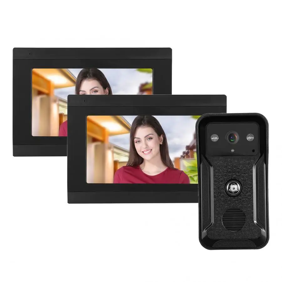 Ночная камера 7 в 1 2 монитора проводной Wi Fi 1080P HD видео дверной звонок