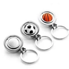 Горячая Распродажа рекомендованный Европейский стиль брелок Гольф, баскетбол футбол брелок стерео вращающийся