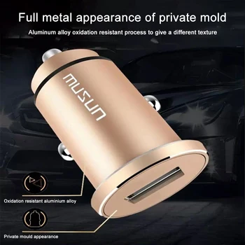 

Car-Charger Qualcomm Quick Charge QC3.0 Fast Charge Metal Car Charger For iPhone Xiaomi Mi Samsung Huawei Car Charger 4