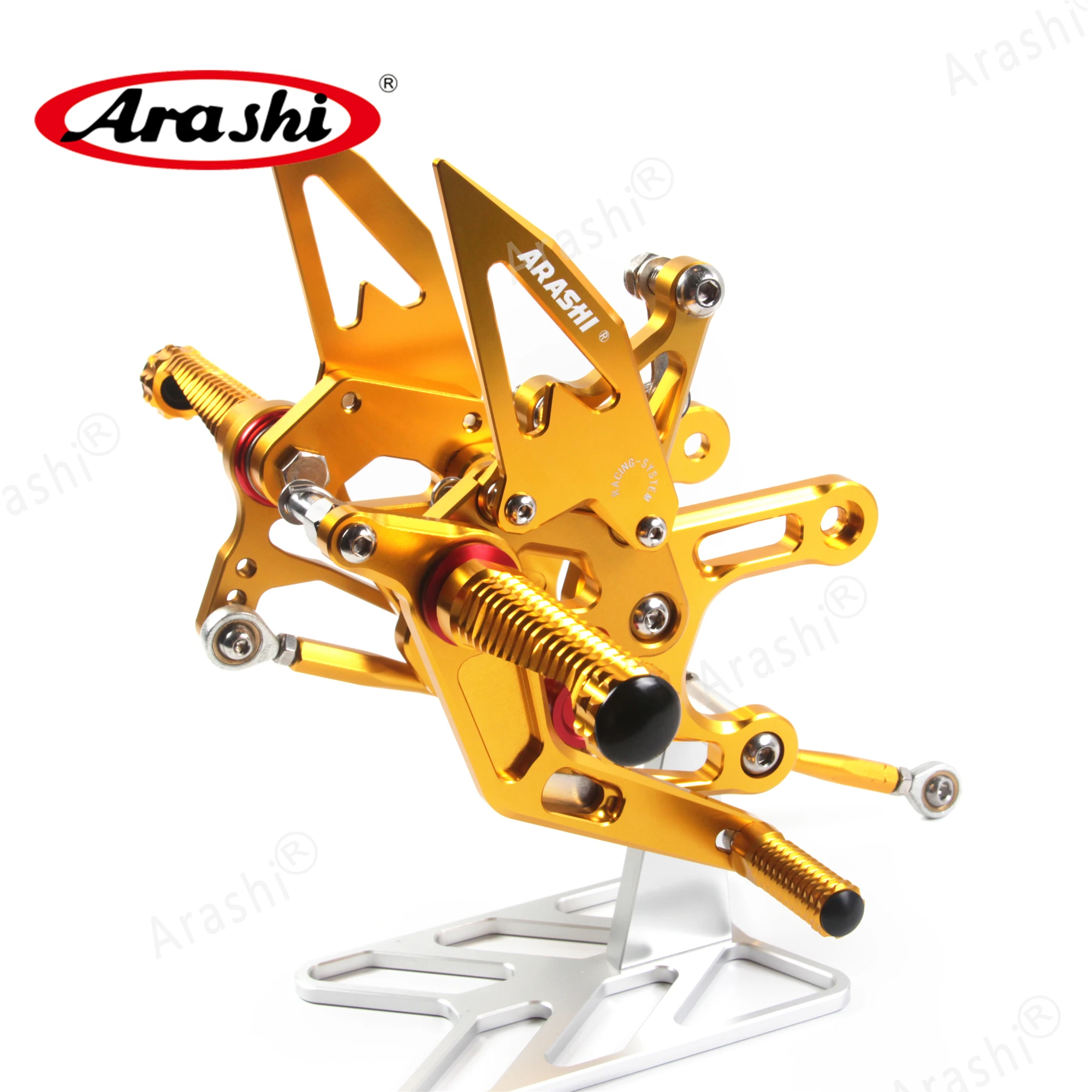 ARASHI CNC подножка мотоцикла для KAWASAKI NINJA ZX-10R 2008 2009 2010 CNC регулируемая подножка ZX10R ZX 10R подножки