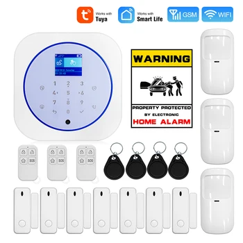 

Fuers G12 WIFI GSM Alarm System 1.8inch Full Touch Color Panel Tuya APP Remote Control Security Buglar Alarm Low-Power Reminder