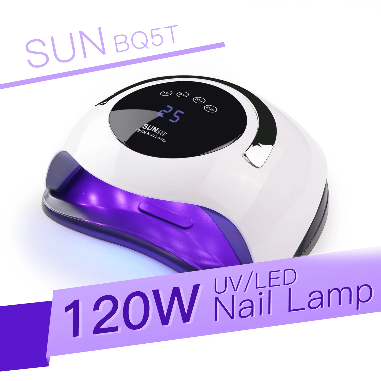 SUN BQ5T 36 светодиодный светильник для сушки ногтей 120 Вт УФ светодиодный светильник для ногтей портативный автоматический сенсорный ЖК-дисплей Сушилка для ногтей Ультрафиолетовая лампа для маникюра