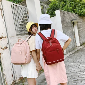 

Harajuku Style Waterproof Nylon Ladies Backpack New Wave Small Fresh School Bag Casual Fashion Girl Bf College Wind Backpack