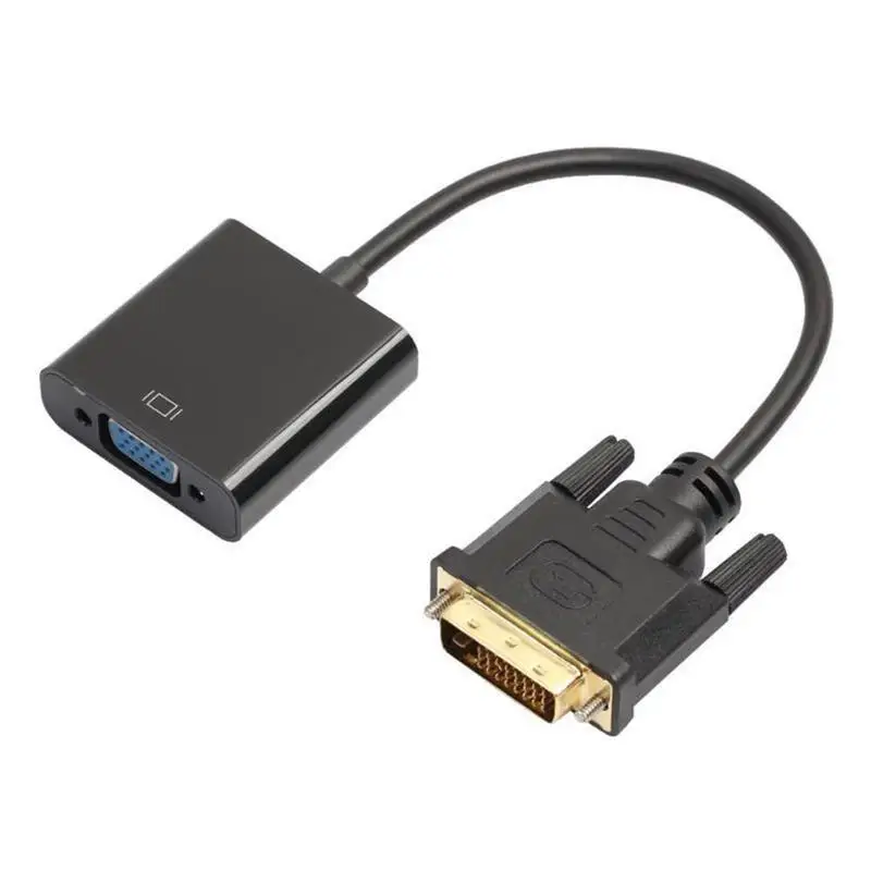 Адаптер Dvi d vga Full Hd 1080p 24 S 1 25 контактный штырьковый штекер 15 гнездовой кабель
