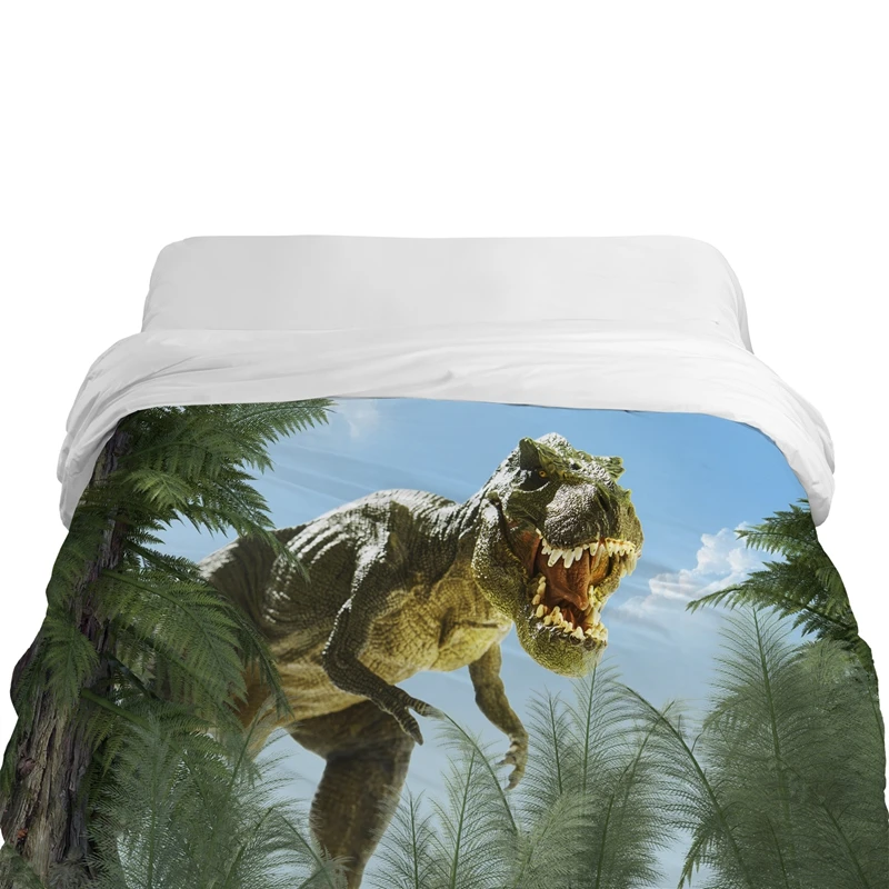 dinosaur-1 3D мультяшный пододеяльник, одеяло/одеяло 200*200/220x240, пододеяльник для детей/детей, постельные принадлежности животных динозавров в джунглях - Цвет: dinosaur-1
