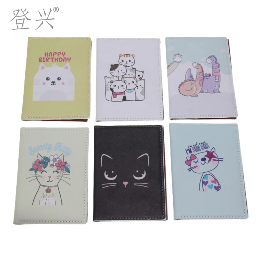 

Cartoon Cat Series Pu Waterproof Passport Bag New Style Students Document Bag deng xing