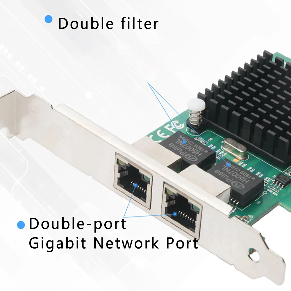 Для Intel 82575EB прочная настольная Замена гигабитные аксессуары внутренняя 1000 Мбит/с Стабильная сетевая карта с двумя портами PCI Express