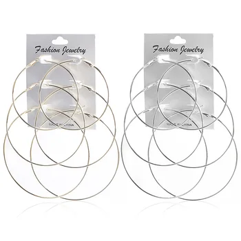 

more exaggerated to metal size circle earrings ears ring restoring ancient ways punk club earrings female personality