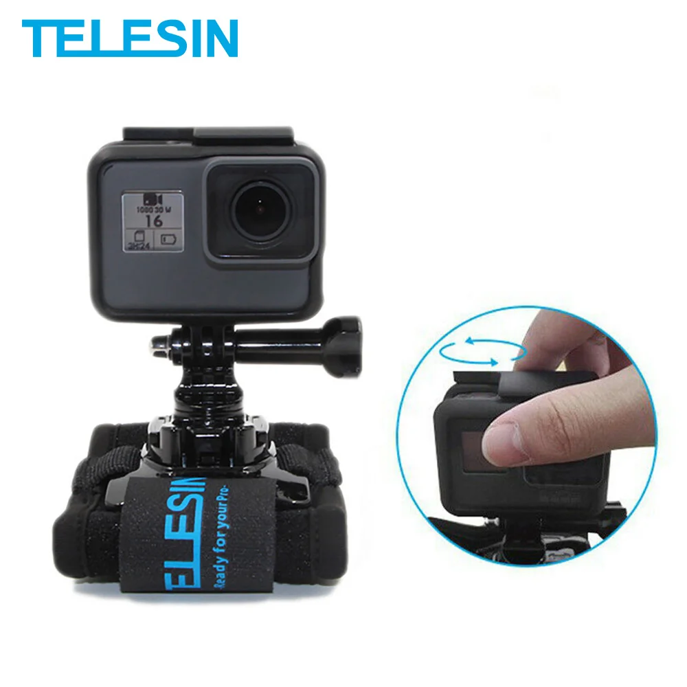 

TELESIN 360° Rotate Wrist Strap Arm Hand Strap Mount for GoPro Hero 10 9 8 7 6 5 4 Insta360 Osmo Action SJCAM EKEN Accessories