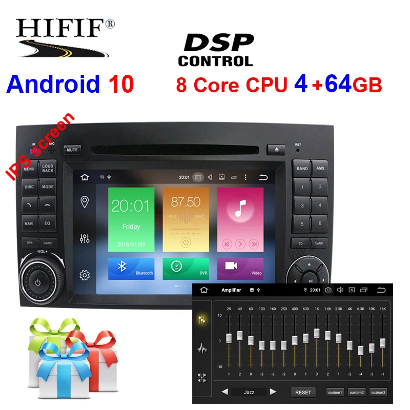 Android 10 2din Авто Радио автомобильный DVD мультимедиа для Mercedes Benz B200 A B Class W169 W245 Viano Vito