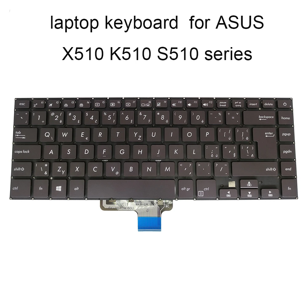 Клавиатура с подсветкой X510 Сменные клавиатуры для ASUS VIVOBOOK X510UR X510QA F510UA UF CZ чешские