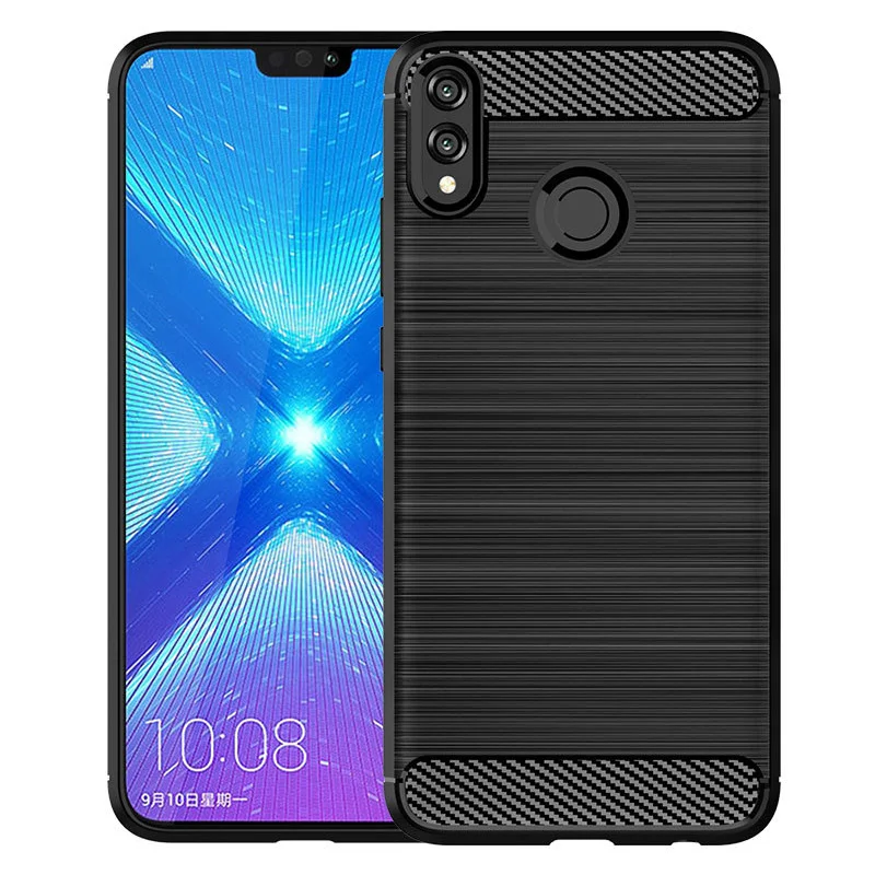 Чехол кобура из углеродного волокна для Honor 8X чехол ТПУ Huawei накладка смартфона