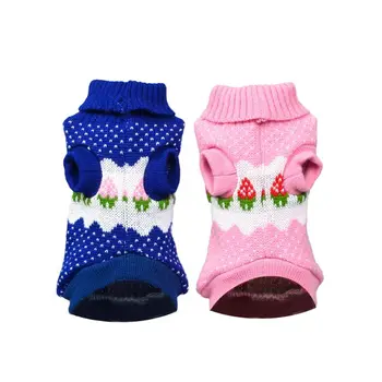 Cartoon Cat Dog Clothes Warm Christmas Sweater For Small Yorkies Chihuahua Winter Pet Cat Clothing Coat Knitting Crochet Apparel 4