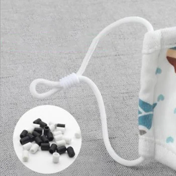 

100pcs Mask Buckle Elastic Band Mouth Mask Band Adjustable Buckle Band Cord Stretch String For Mouth Mask Accessor