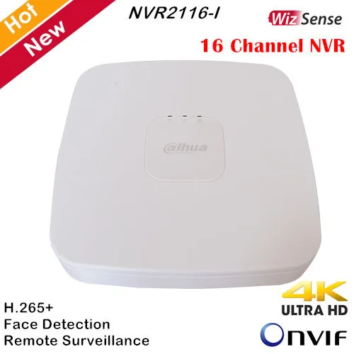 Dahua-Grabadora de red WizSense de 16 canales, dispositivo de vigilancia remota con reconocimiento facial, NVR2116-I H.265, AI, 16 canales, NVR, para Sistemas IP