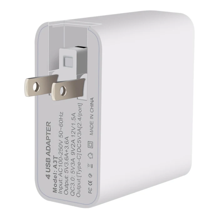 4-Порты и разъёмы USB Зарядное устройство адаптер быстрой зарядки QC3.0 для путешествий на мобильный телефон для быстрого настенного Зарядное устройство NC99