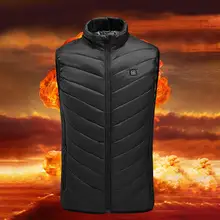 Теплый жилет с подогревом, моющийся, с зарядкой от USB, теплый жилет, трехскоростной контроль температуры, открытый, кемпинг, туризм, гольф