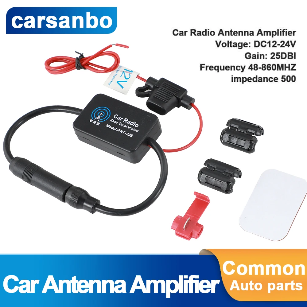 Carsanbo 12V Radio Signal Amplifier Universal FM AM Car Antenna Radio 330mm For Marine Car Vehicle Amplifier Automobile Parts