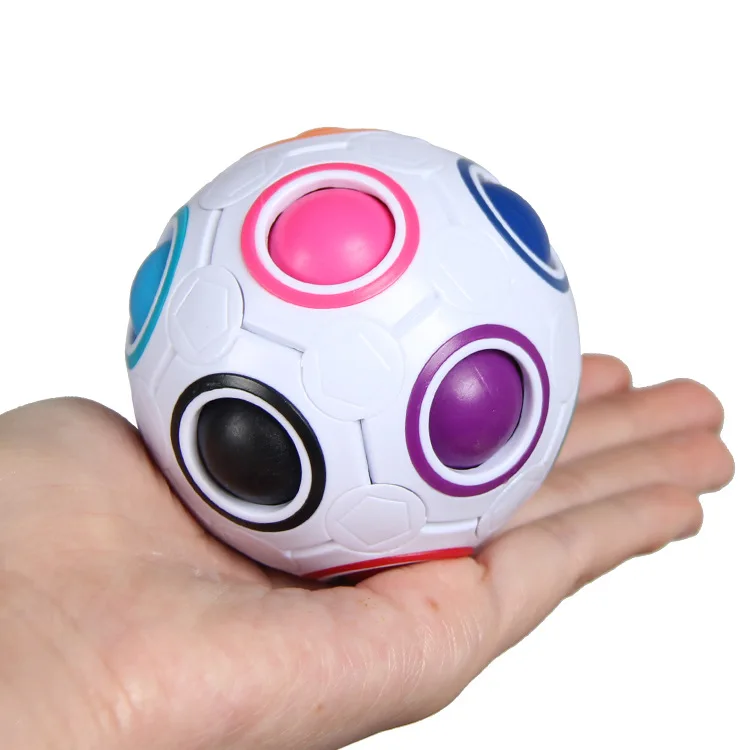 

Cross Border New Style Magic Rainbow Ball Strange New Special Shape Football Rubik's Cube Intelligence Ball Rubik's Cube Toy Who