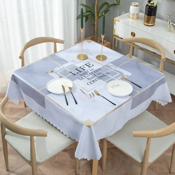 

Nordic tablecloth tablecloth, household pvc square tablecloth, waterproof anti-scald and oil-free disposable tablecloth