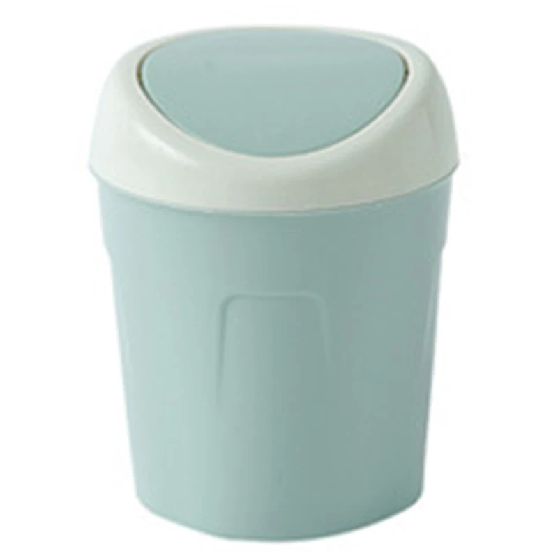 Rocking Cover Waste Bin Desktop Garbage Basket Home Office Bathroom Trash Can | Дом и сад