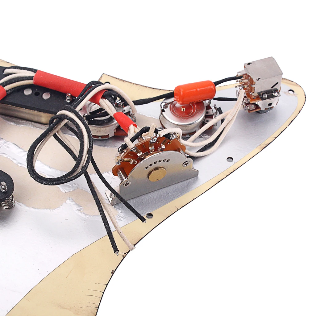 Prewired Loaded Alnico V Pickguard Set Rosewood For ST Guitar Pickups Metal Prewired Loaded Alnico V Pickguard Set Rosewood For ST Guitar Pickups Metal