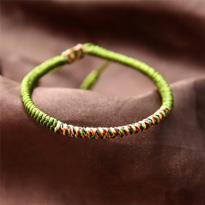 Tibetan Buddhist Braided Cotton Lucky Rope Bracelet & Bangles For Women Men Handmade Friendship Bracelets bracelet jewelry
