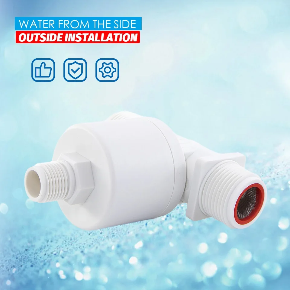 

Tower Tank Floating Ball Valve Automatic Water Level Control Valve HT-FQF1/2-3 1/2" 3/4" 1" installed outside the tank