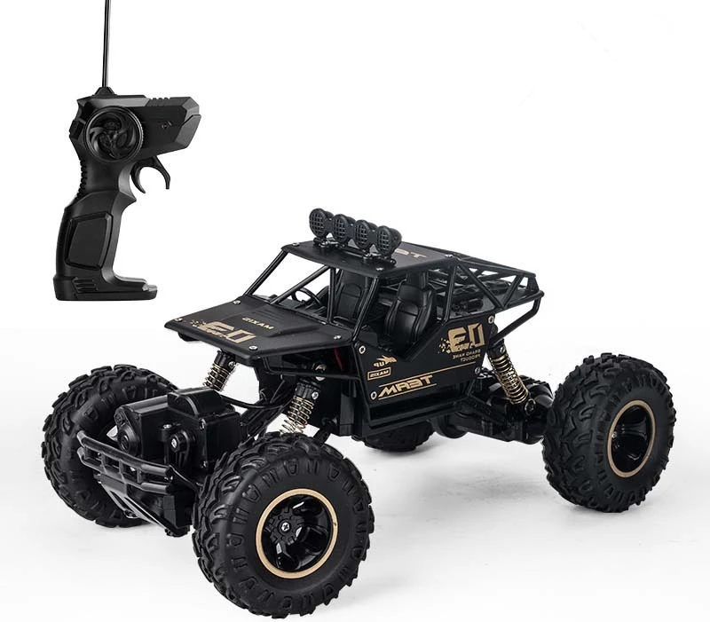 AZMA 1:16 автомобиль с дистанционным управлением сплав альпинистский грузовик игрушки высокая скорость RC автомобиль 4WD bigfoot внедорожник игрушка rc Дрифт автомобиль Детский подарок - Цвет: Черный