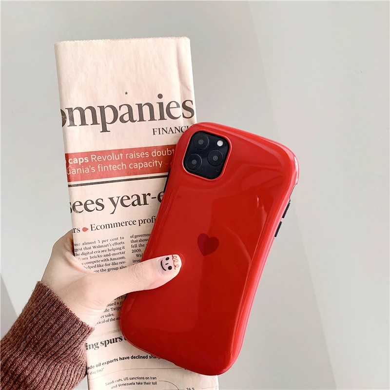 Цветной чехол для телефона с сердечками и дугой Anri-fall для iphone 11, 11Pro Max, XR, X, XS, Max, 7, 8 Plus, гладкая задняя крышка, чехол s, Fundas - Цвет: Бежевый