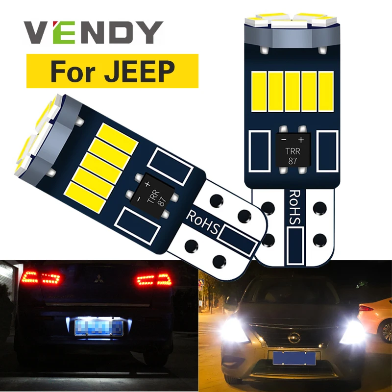2 шт. светодиодный свет лампы W5W 2825 T10 168 Canbus LED лампа для автомобиля JEEP Grand Cherokee xj